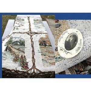Vtg 1998 Winter Christmas Spring Summer Autumn Season Tapestry Throw Blanket NOS